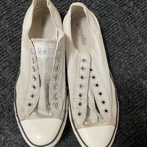Converse light grey shoes